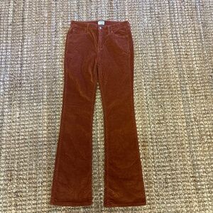 Corduroy burnt Orange Brown Flare Pants size 4